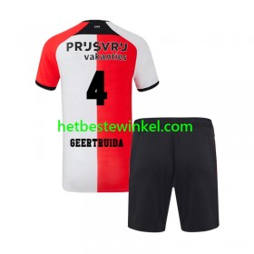 Feyenoord Rotterdam Lutsharel Geertruida 4 Voetbalshirts Kind Thuis 2024-25